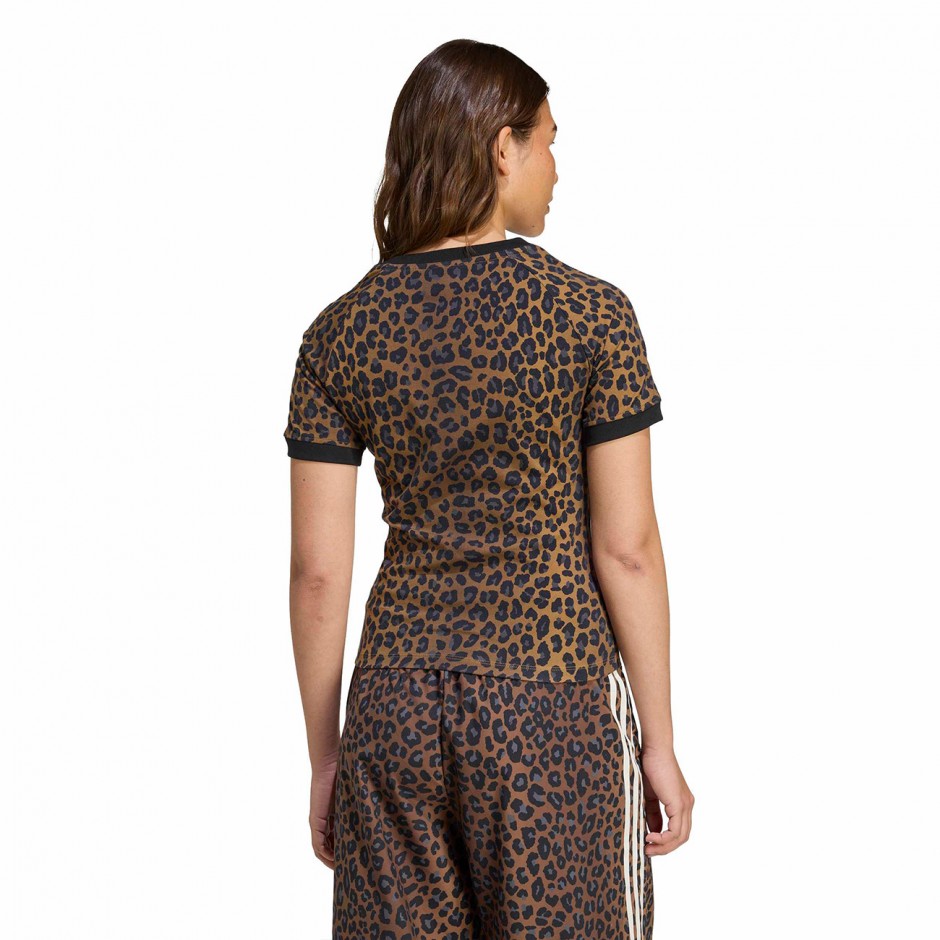 Γυναικείο T-Shirt Καφέ - adidas Originals Leopard Cali