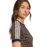 Γυναικείο T-Shirt Καφέ - adidas Originals Leopard Cali Εικόνα 1