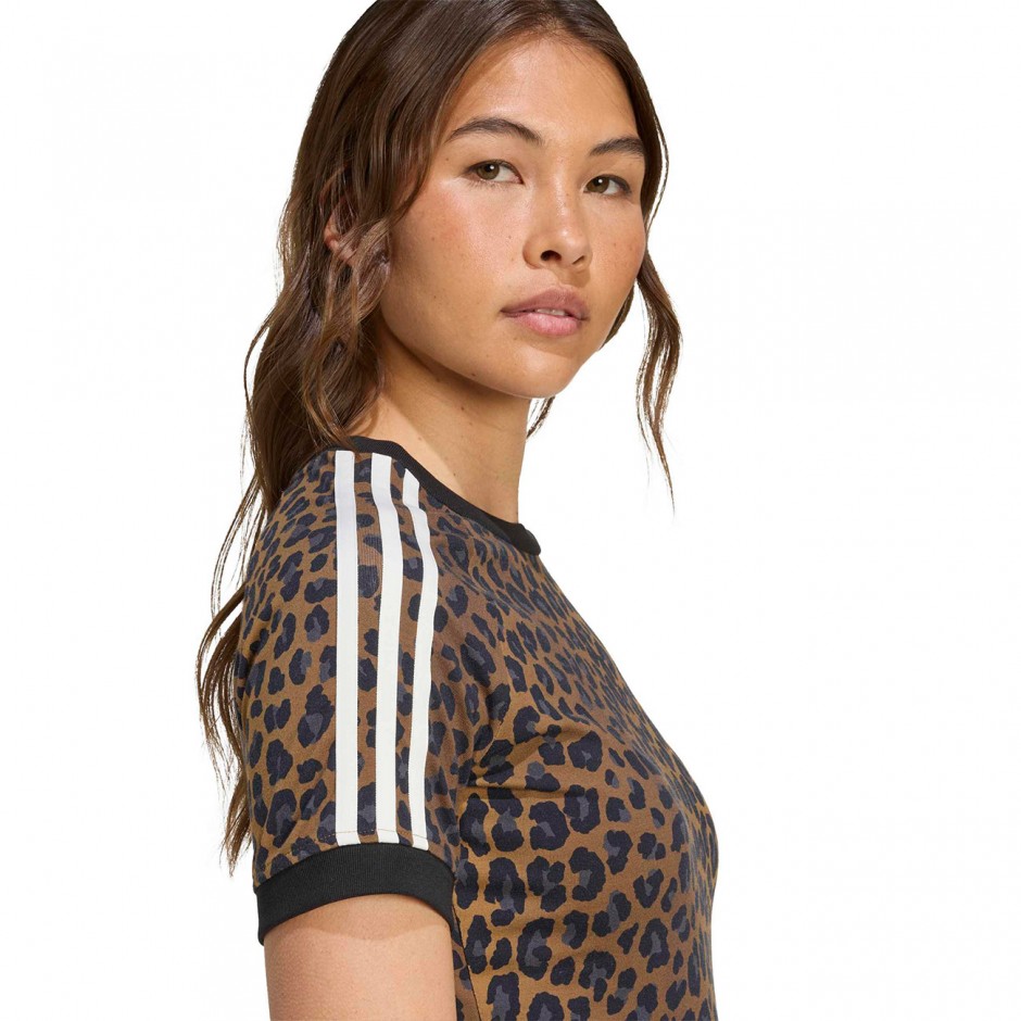 Γυναικείο T-Shirt Καφέ - adidas Originals Leopard Cali