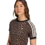Γυναικείο T-Shirt Καφέ - adidas Originals Leopard Cali Εικόνα 2