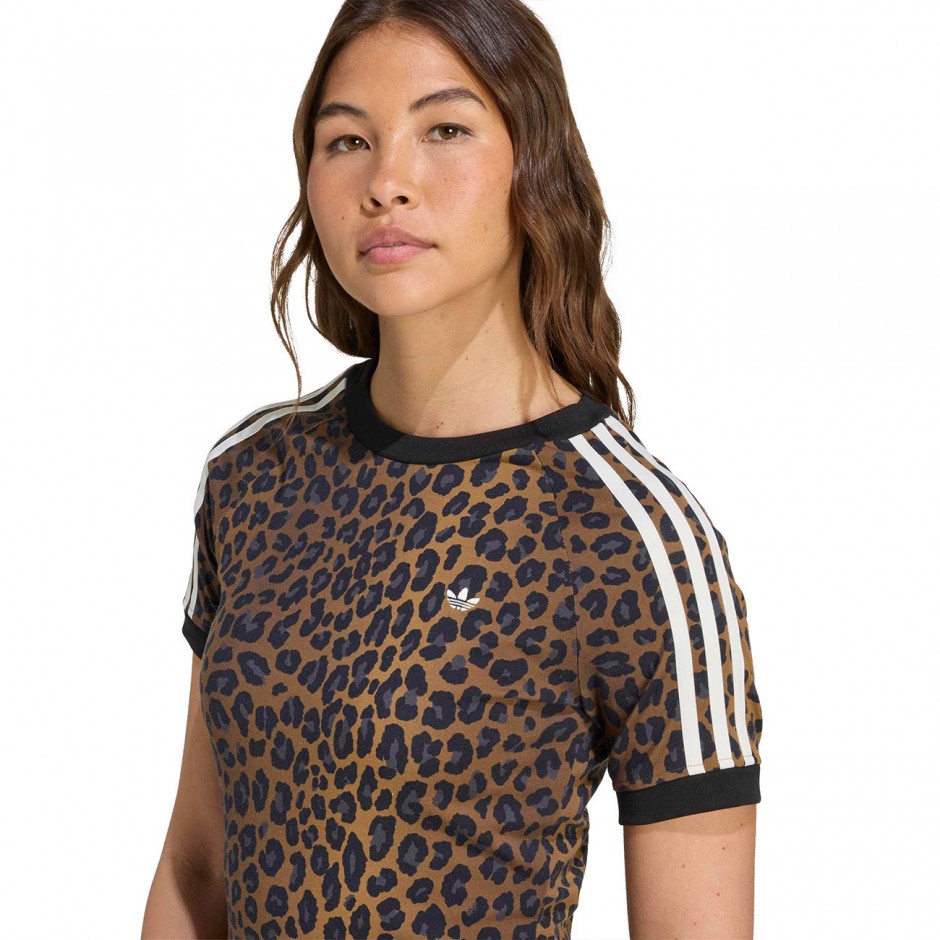 Γυναικείο T-Shirt Καφέ - adidas Originals Leopard Cali