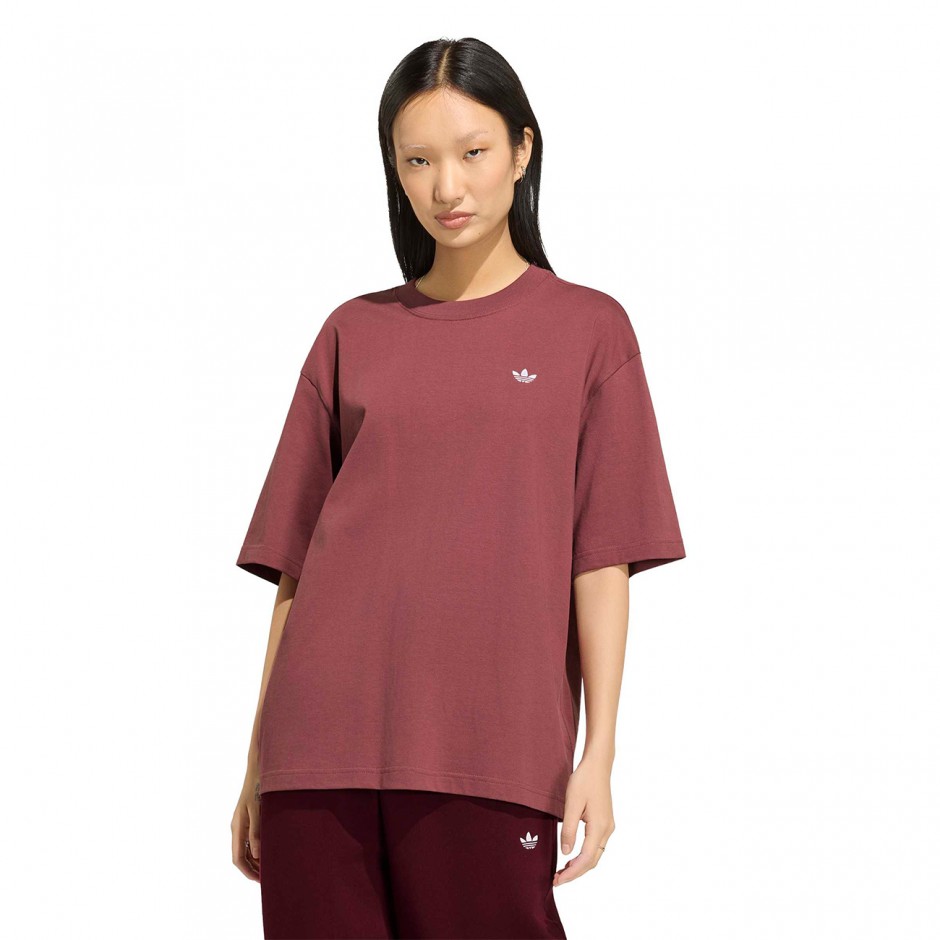 Γυναικείο T-Shirt Μπορντό - adidas Originals Boyfriend Essentials