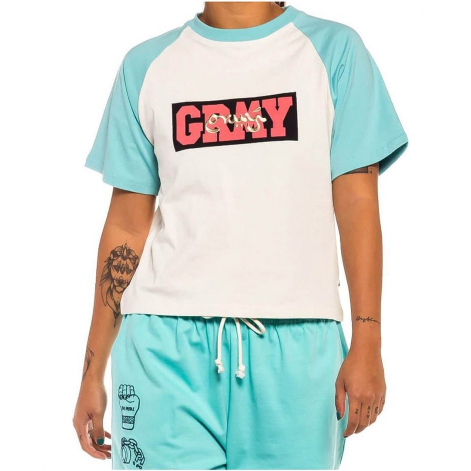GRIMEY DAY DREAMER GIRL RAGLAN TEE GGRT154-BLU Μπλε