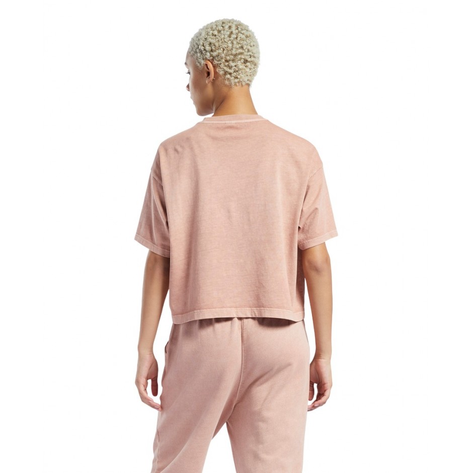 Reebok Classics NATURAL DYE CROPPED T-SHIRT HB8625 Κοραλί