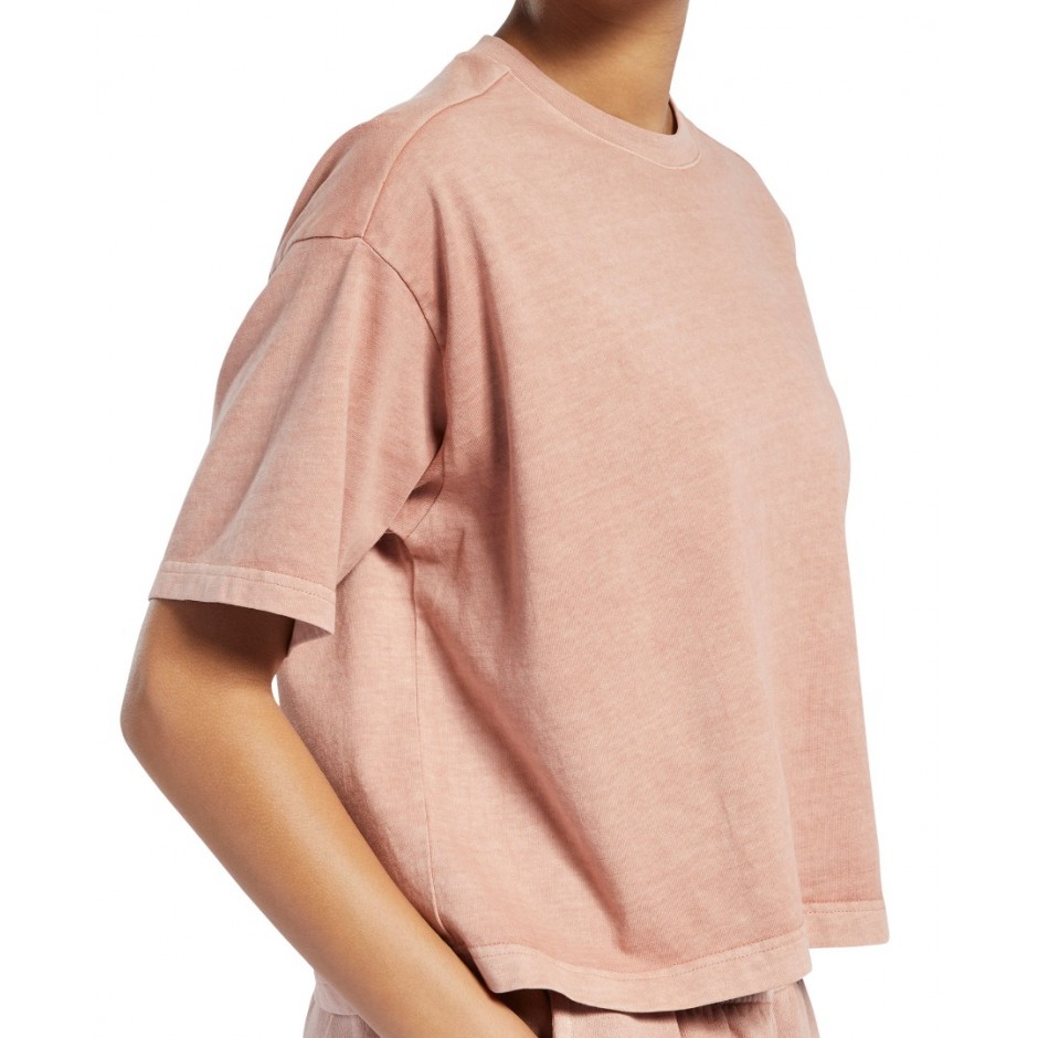 Reebok Classics NATURAL DYE CROPPED T-SHIRT HB8625 Κοραλί