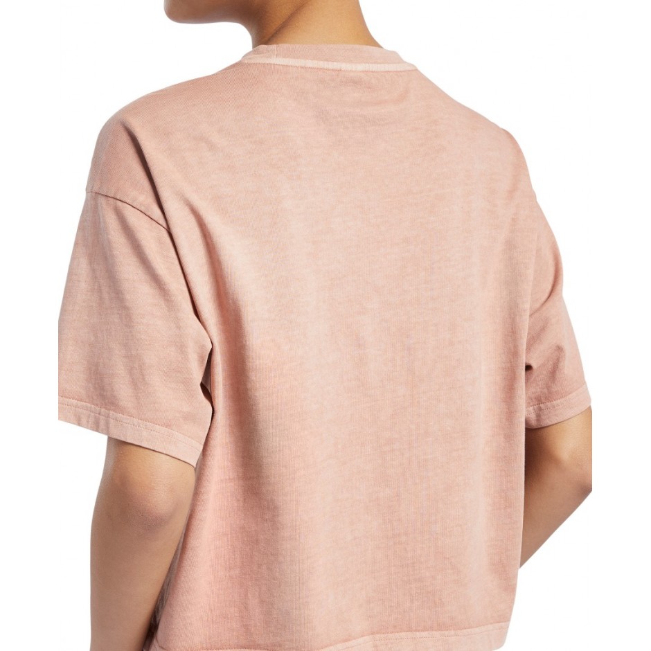 Reebok Classics NATURAL DYE CROPPED T-SHIRT HB8625 Κοραλί