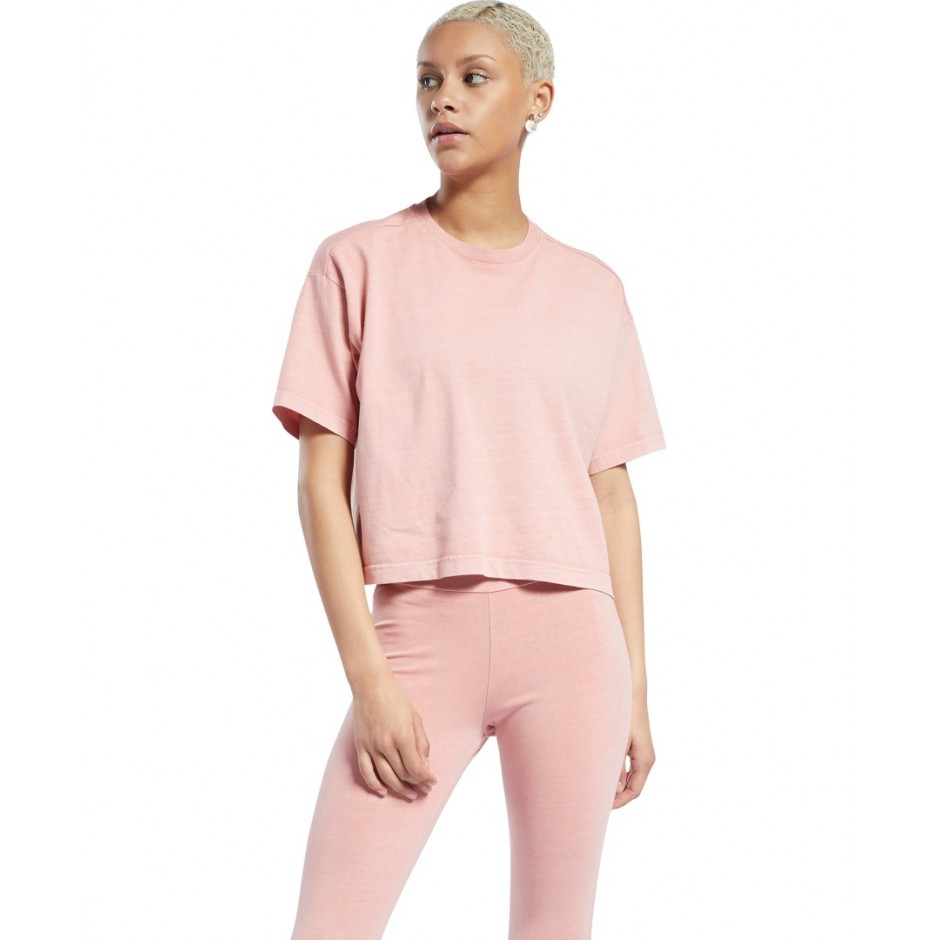 Reebok Classics CL ND CROPPED T-SHIRT H09019 Ροζ