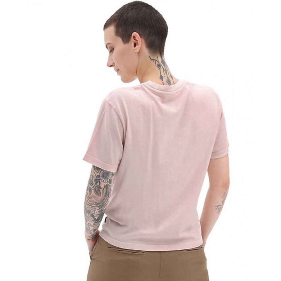 VANS WM JUNIOR V WASH KNOT TEE ROSE Ροζ