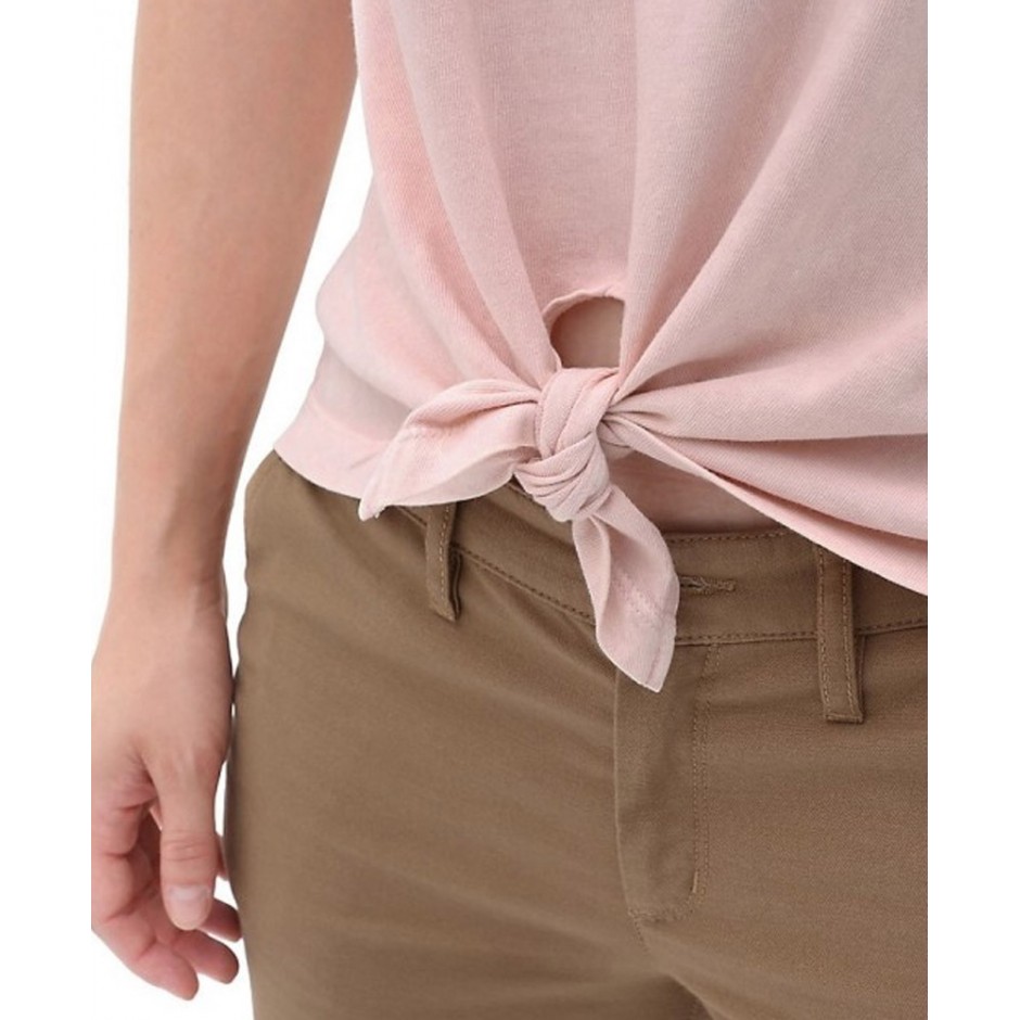 VANS WM JUNIOR V WASH KNOT TEE ROSE Ροζ