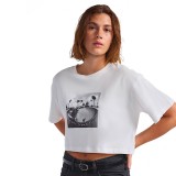 Γυναικείο T-Shirt Λευκό - Vans Rhythm Relaxed Crop Εικόνα 