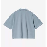 CARHARTT WIP W' S/S CARHARTT SCRIPT POLO I034553-0F4XX Siel Image 0