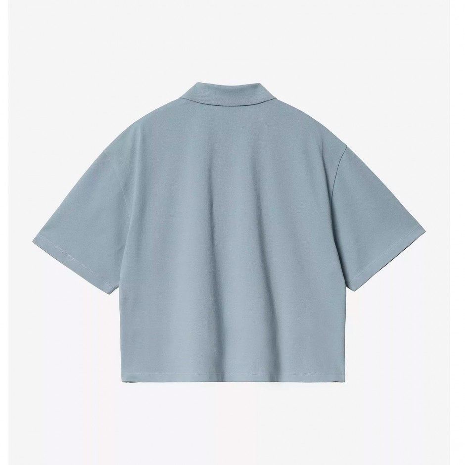 CARHARTT WIP W' S/S CARHARTT SCRIPT POLO I034553-0F4XX Siel