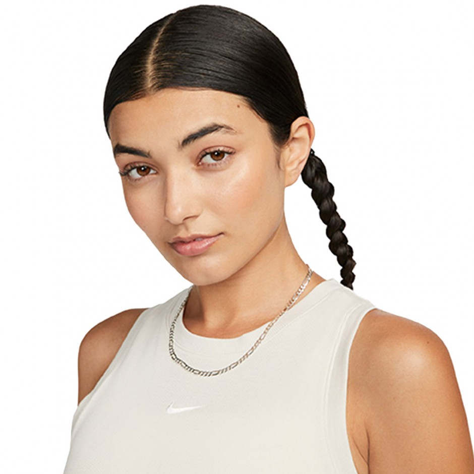 Γυναικεία Αμάνικη Μπλούζα Εκρού - Nike Sportswear Chill Knit