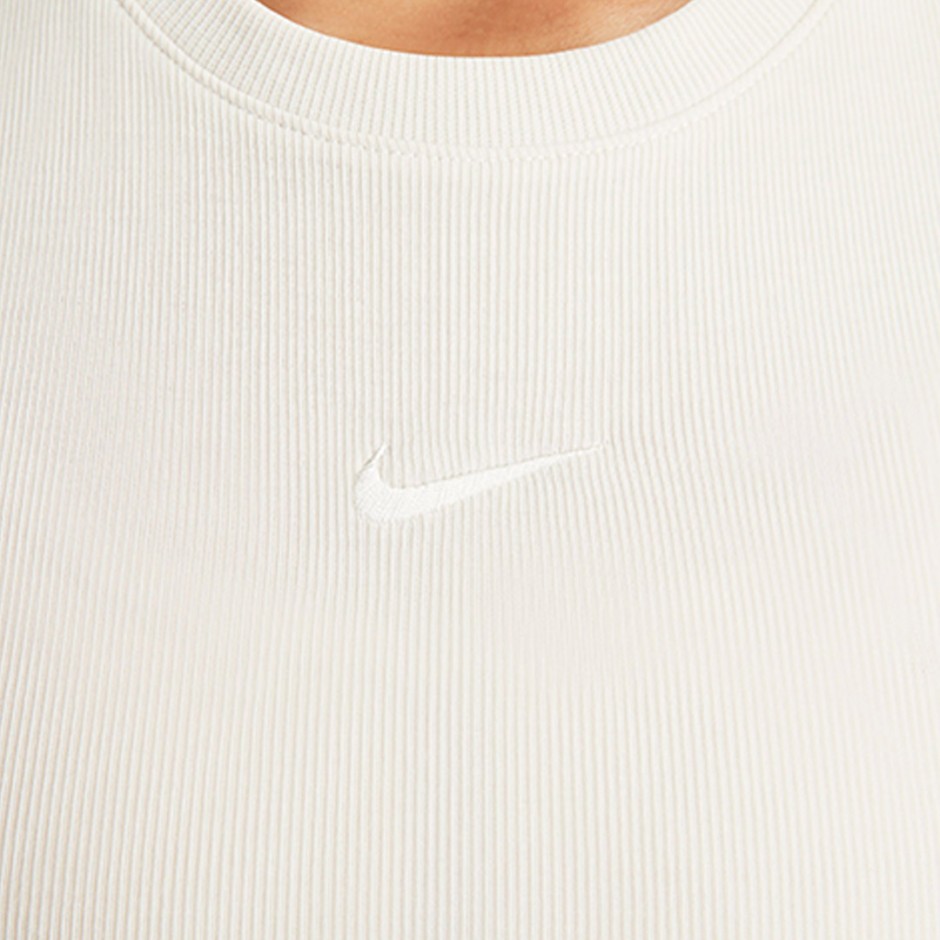 Γυναικεία Αμάνικη Μπλούζα Εκρού - Nike Sportswear Chill Knit