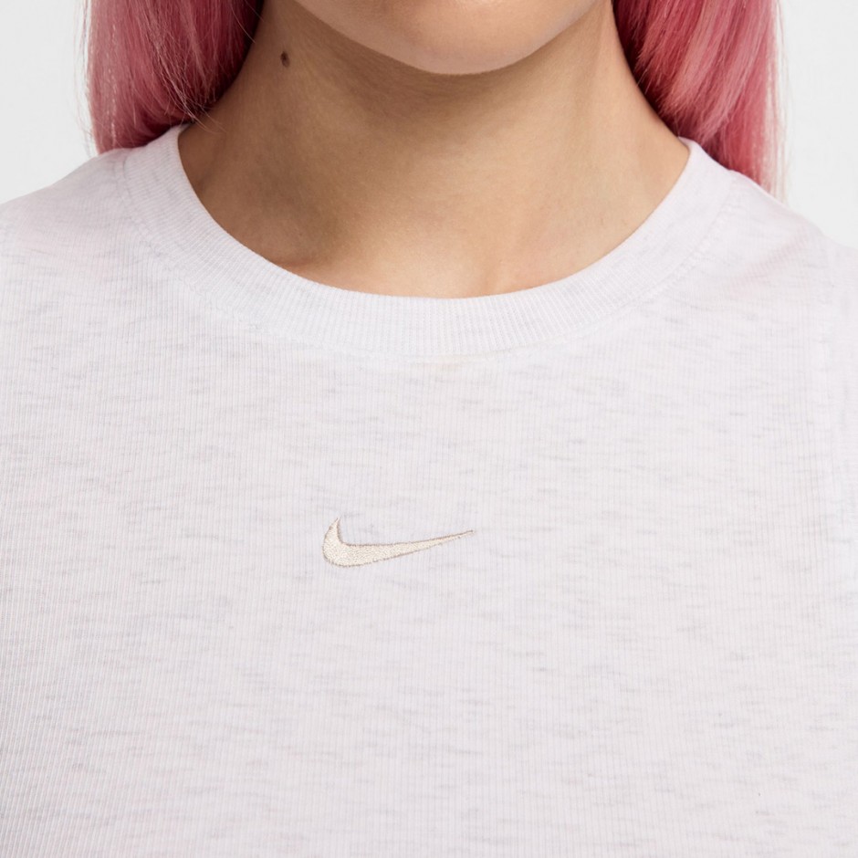 Γυναικεία Αμάνικη Μπλούζα Εκρού - Nike Sportswear Chill Knit
