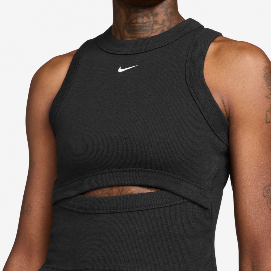 Γυναικεία Αμάνικη Μπλούζα Μαύρη - Nike Sportswear Chill Knit