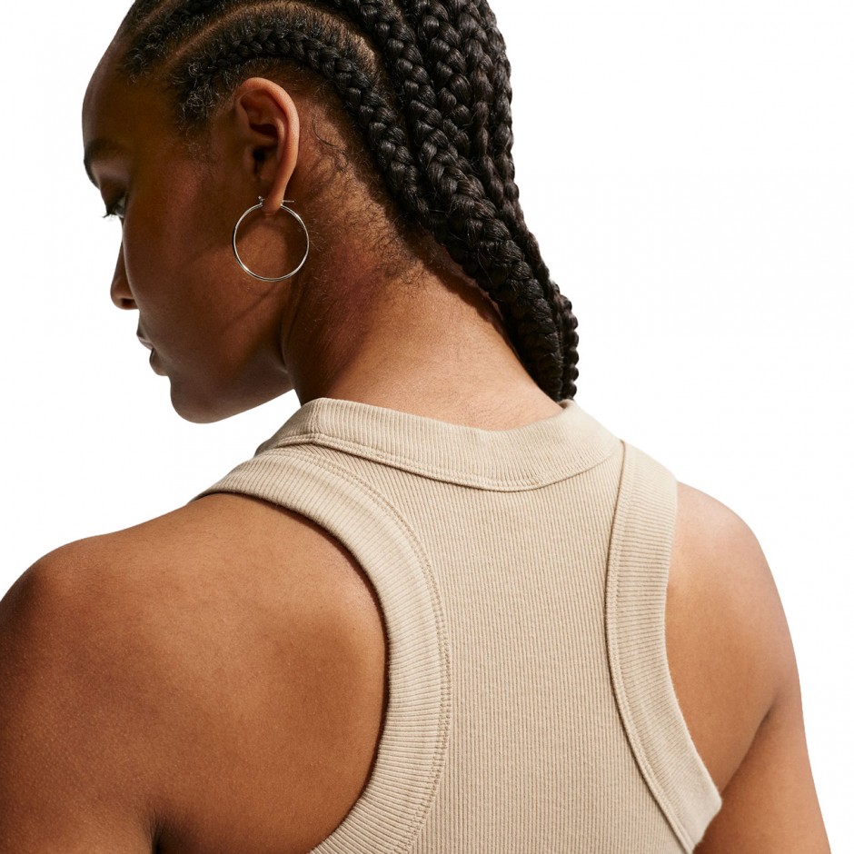 Women's Tank Top Beige - Nike Sportswear Chill Knit