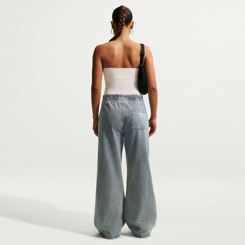 Γυναικεία Στράπλες Μπλούζα Εκρού - Nike Sportswear