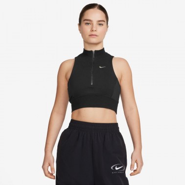 Γυναικεία Αμάνικη Μπλούζα Μαύρη - Nike Sportswear Chill Terry