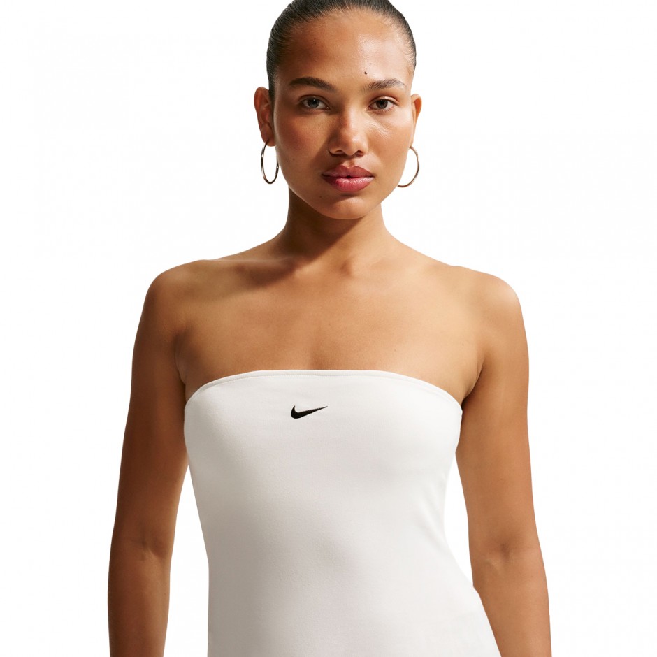 Γυναικεία Στράπλες Μπλούζα Εκρού - Nike Sportswear