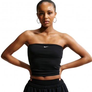 Γυναικεία Στράπλες Μπλούζα Μαύρη - Nike Sportswear