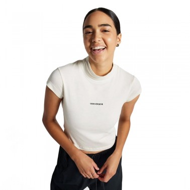 CONVERSE WORDMARK SHORT SLEEVE TOP 10026577-A02 Ecru