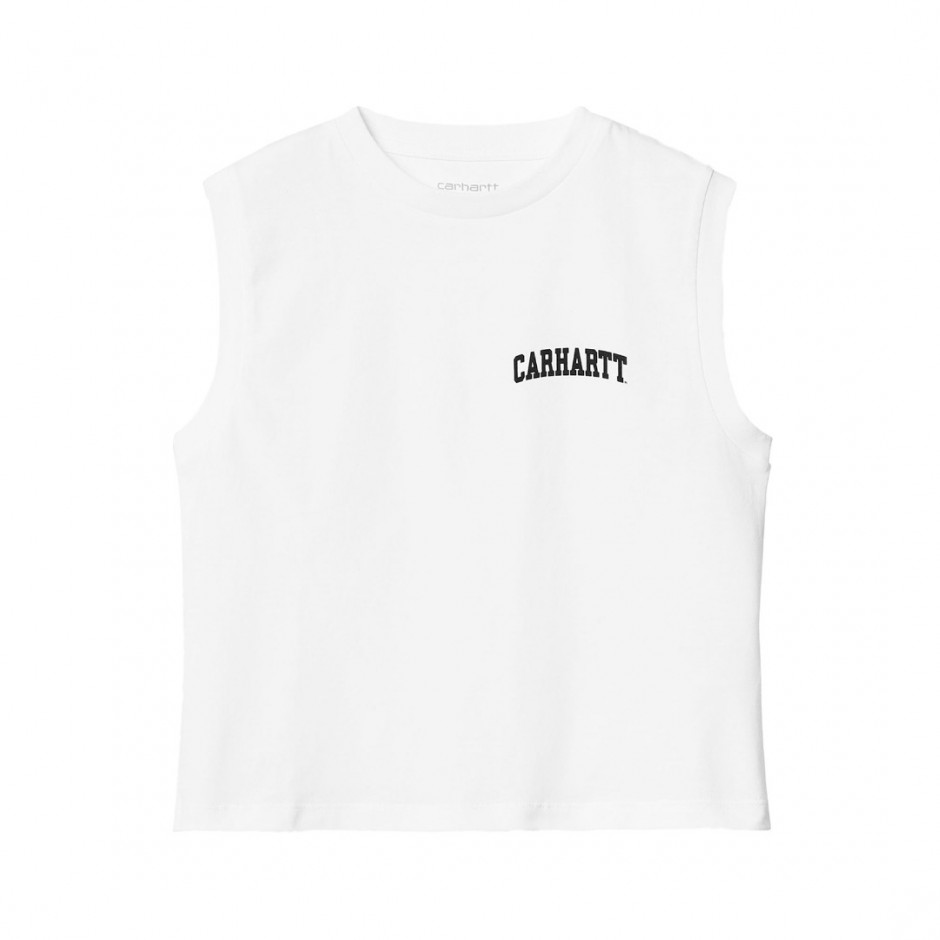 Carhartt WIP W' University Script A Λευκό - Γυναικεία Αμάνικη Μπλούζα