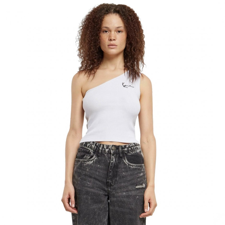Γυναικεία Αμάνικη Μπλούζα Λευκή - Karl Kani Chest Signature Essential