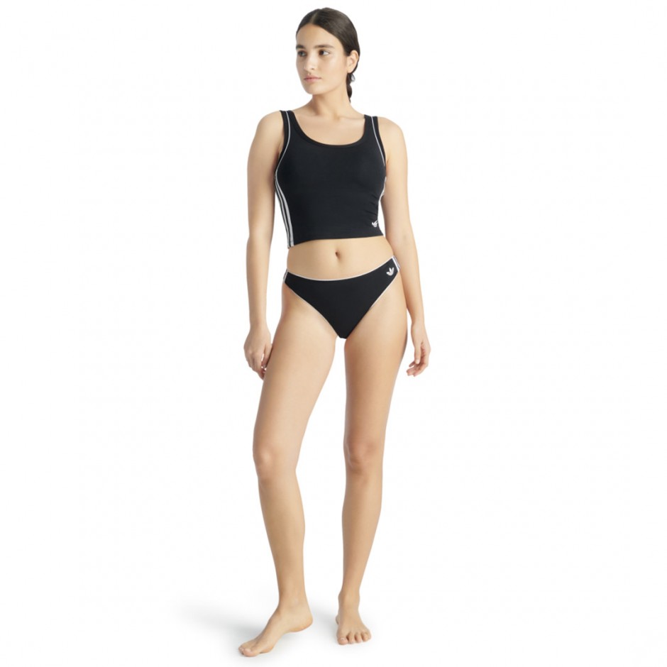 adidas Originals ADICOLOR COMFORT FLEX COTTON CROP TOP 4A0410-000 Black