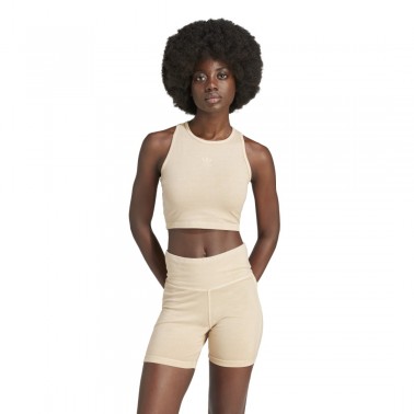 Γυναικεία Αμάνικη Μπλούζα Μπεζ - adidas Originals Essentials+ Crop Tank