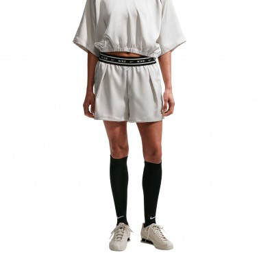 NIKE SPORTSWEAR LOOSE MID-RISE SATIN SHORTS IH1328-072 Ecru