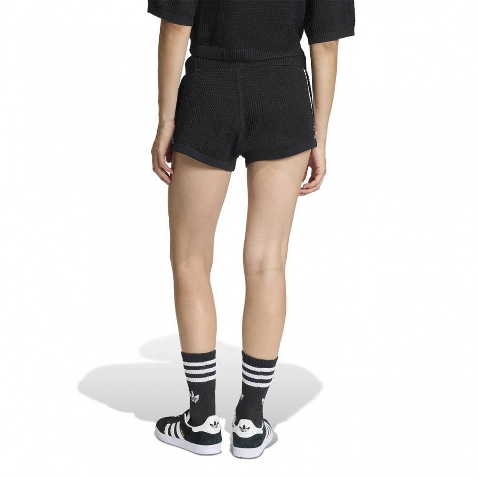 Γυναικείο Σορτς Μαύρο - adidas Originals Knitted Crochet