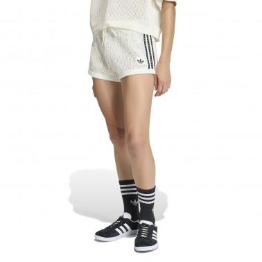 Γυναικείο Σορτς Εκρού - adidas Originals Knitted Crochet