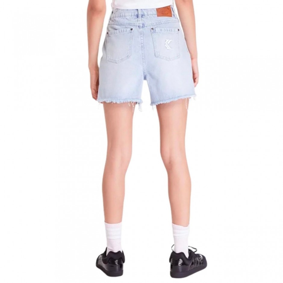 Women's Denim Shorts Blue - Karl Kani OG Essential Slit 