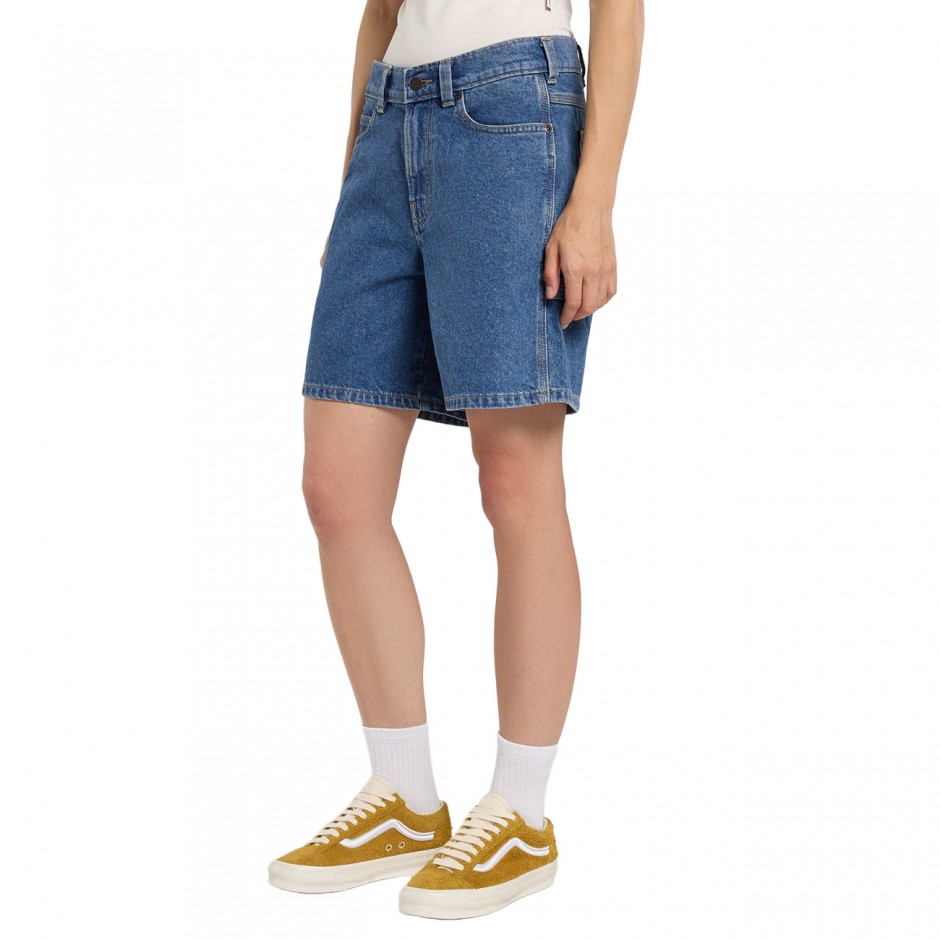 Women's Denim Shorts Blue - Dickies 993 7-Inch Carpenter