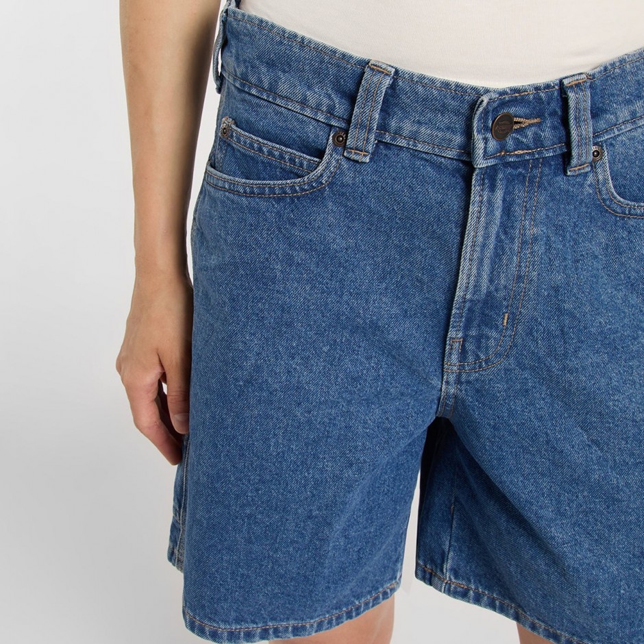 Women's Denim Shorts Blue - Dickies 993 7-Inch Carpenter