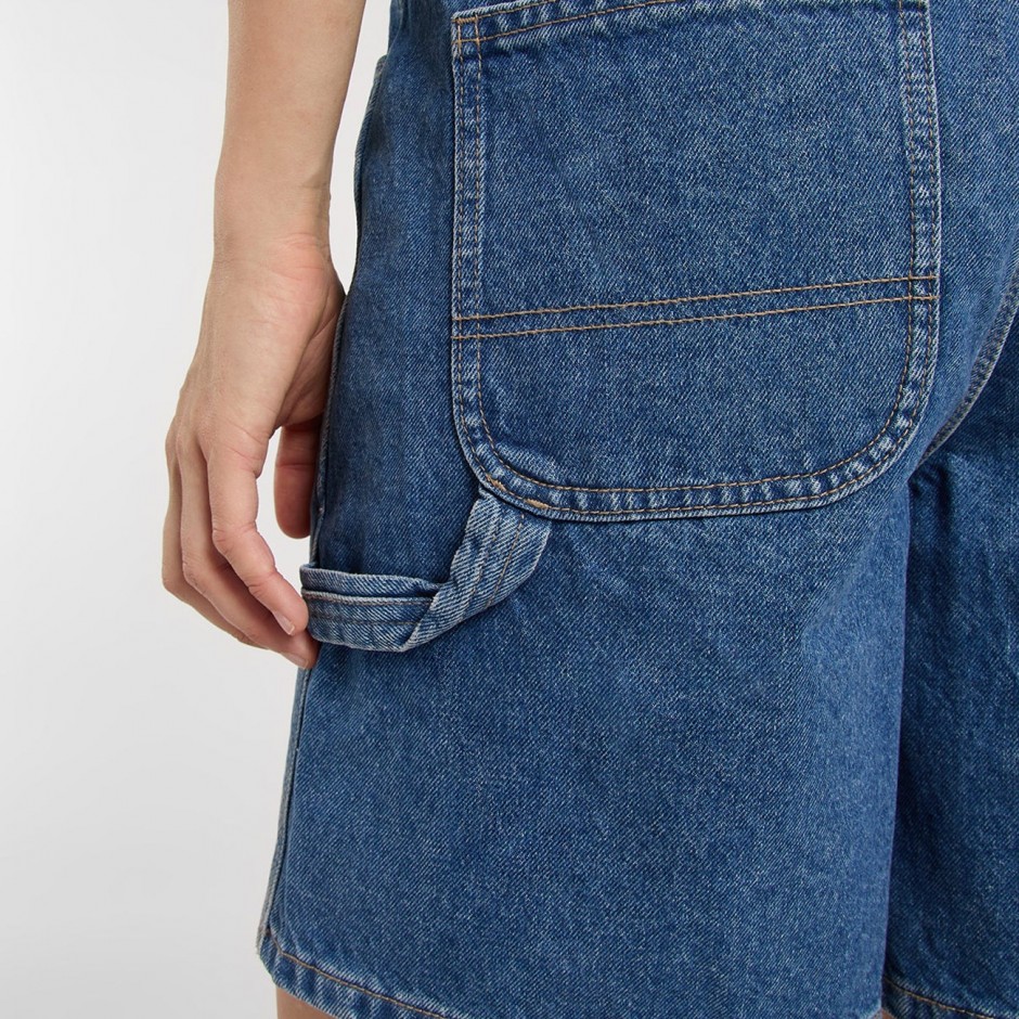 Women's Denim Shorts Blue - Dickies 993 7-Inch Carpenter