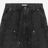 Women's Denim Shorts Coal - Carhartt WIP W’ Snake Nixon Image 1