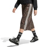Γυναικεία Τζιν Βερμούδα Καφέ - adidas Originals Snake Print Denim Εικόνα 