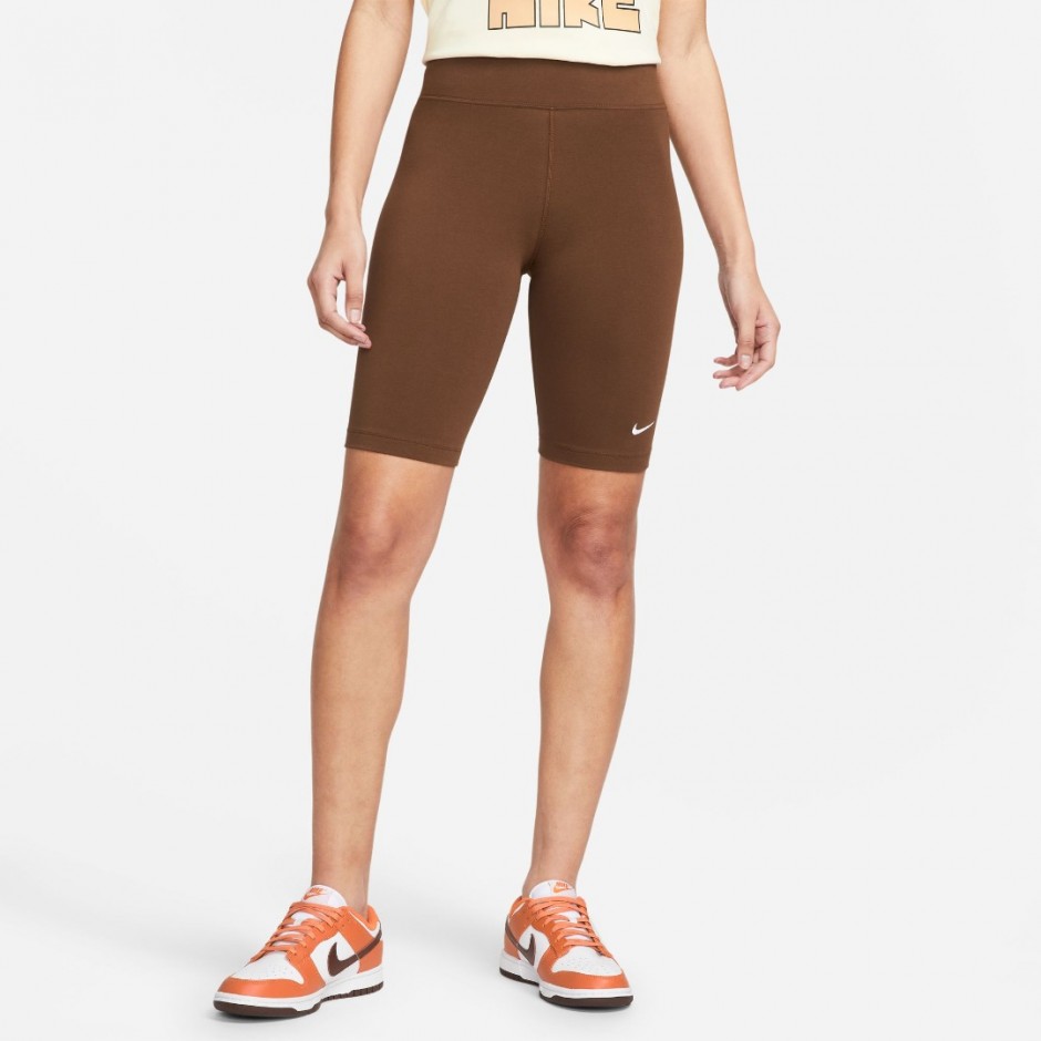 NIKE SPORTSWEAR ESSENTIAL WOMEN'S BIKE SHORTS CZ8526-259 Καφέ