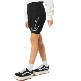 KARL KANI SIGNATURE ESSENTIAL CYCLING SHORTS KW-PS021-001-01-BLACK Black Image 