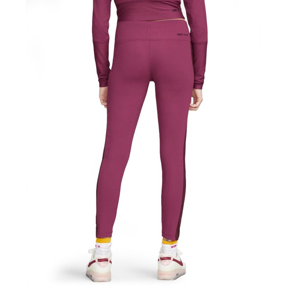 NIKE W NSW TIGHT RIB SU Μπορντό