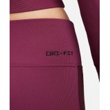 NIKE W NSW TIGHT RIB SU Μπορντό Εικόνα 1