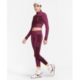 NIKE W NSW TIGHT RIB SU Μπορντό Εικόνα 3