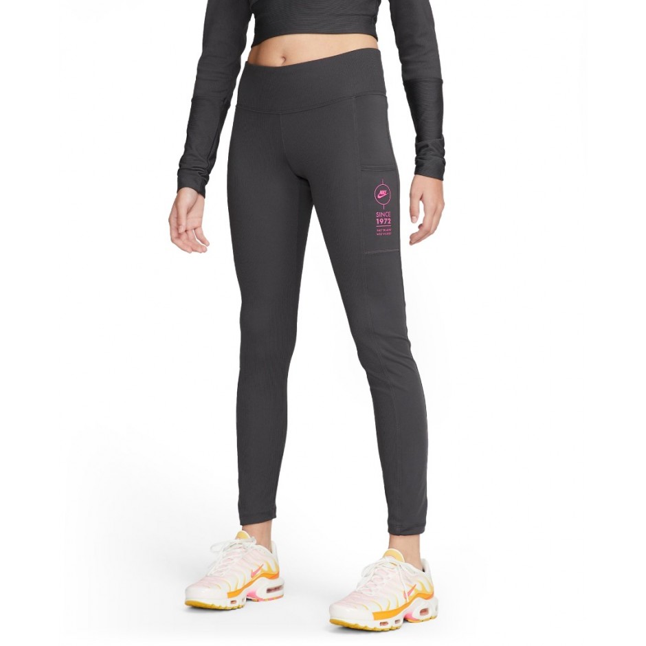 NIKE W NSW TIGHT RIB SU Ανθρακί