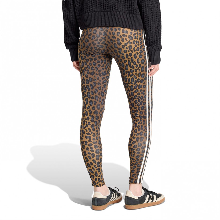 Γυναικείο Κολάν Καφέ - adidas Originals Leopard 3-Stripes
