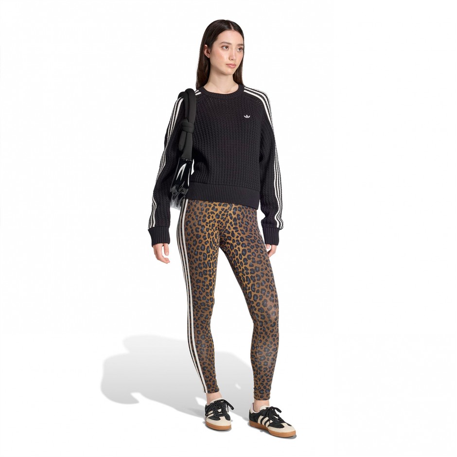 Γυναικείο Κολάν Καφέ - adidas Originals Leopard 3-Stripes