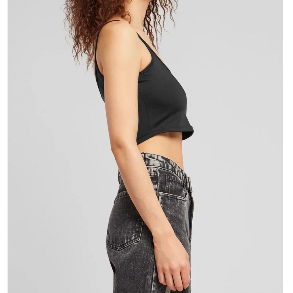 KARL KANI SMALL SIGNATURE ESSENTIAL CROP TOP KW-TP021-001-01-BLACK Black