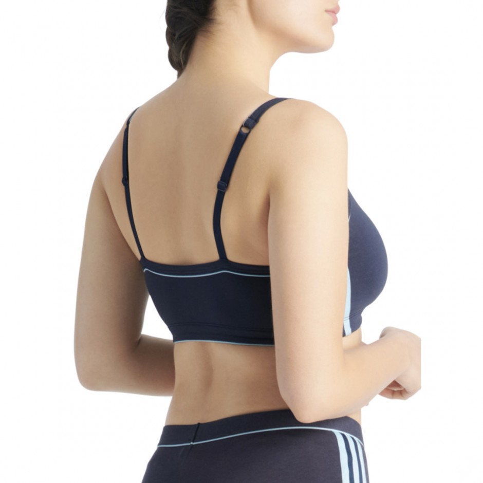 Γυναικείο Μπουστάκι Μπλε - adidas Originals Adicolor Comfort Flex Cotton Scoop Bralette