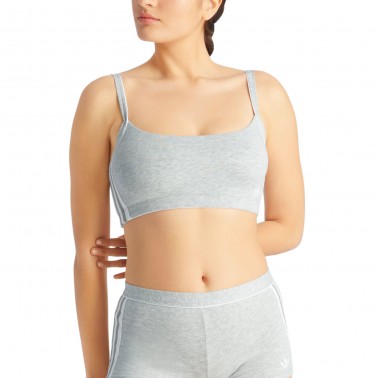 Women's Bra Grey - adidas Originals Adicolor Comfort Flex Cotton Scoop Bralette